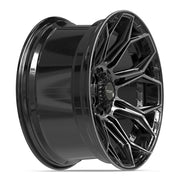 20x10 4P83 Gloss Black Brushed with Tinted Clear - 6x135 + 6x139.7 -18ET