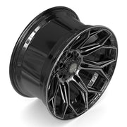 Set(4) 20x10 4P83 Gloss Black Brushed with Tinted Clear - 6x135 &amp; 6x139.7 -18ET