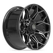 20x10 4P83 Gloss Black Brushed with Tinted Clear - 8x165.1 -18ET
