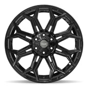 Set(4) 22x9 4P83 Gloss Black - 6x135 &amp; 6x139.7 +12ET with 33x12.50r22 Sailun TerraMax RT Tires &amp; TPMS