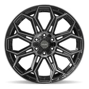 Set(4) 22x9 4P83 Gloss Black Brushed with Tinted Clear - 6x135 &amp; 6x139.7 +12ET with 285/45r22 Sailun TerraMax RT Tires &amp; TPMS