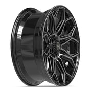 22x9 4P83 Gloss Black Brushed with Tinted Clear - 6x135 + 6x139.7 +12ET