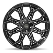 Set(4) 22x10 4P83 Gloss Black Brushed with Tinted Clear - 5x127 &amp; 5x139.7 -18ET with 285/45r22 TBB TS-37 AT Tires
