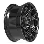 Set(5) 22x10 4P83 Gloss Black Brushed with Tinted Clear - 5x127 &amp; 5x139.7 -18ET