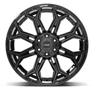 Set(4) 22x10 4P83 Gloss Black - 6x135 &amp; 6x139.7 -18ET with 33x12.50r22 Sailun TerraMax RT Tires &amp; TPMS