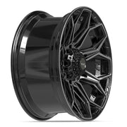 Set(4) 22x10 4P83 Gloss Black Brushed with Tinted Clear - 8x170 -18ET