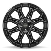 22x12 4P83 Gloss Black Brushed with Tinted Clear - 5x127 + 5x139.7 -44ET