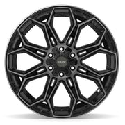 22x12 4P83 Gloss Black Brushed with Tinted Clear - 6x135 + 6x139.7 -44ET