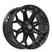 Set(4) 24x10 4P83 Gloss Black - 6x135 &amp; 6x139.7 +18ET with 305/35r24 Ironman iMove GEN 2 Tires