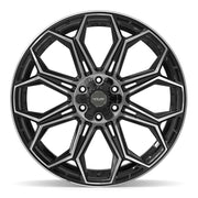 Set(4) 24x10 4P83 Gloss Black Brushed with Tinted Clear - 6x135 &amp; 6x139.7 +18ET with 295/35r24 Sailun Atrezzo SVR LX+ Tires &amp; TPMS