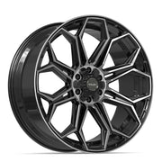Set(4) 24x10 4P83 Gloss Black Brushed with Tinted Clear - 6x135 &amp; 6x139.7 +18ET with 305/35r24 Ironman iMove GEN 2 Tires
