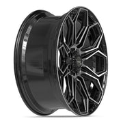 24x10 4P83 Gloss Black Brushed with Tinted Clear - 6x135 + 6x139.7 +18ET