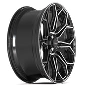 Set(4) 24x10 4P83 Gloss Black Brushed with Tinted Clear - 6x135 &amp; 6x139.7 +18ET