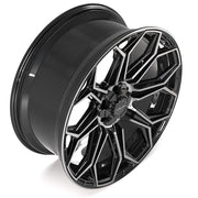 Set(4) 24x10 4P83 Gloss Black Brushed with Tinted Clear - 6x135 &amp; 6x139.7 +18ET
