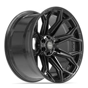 Set(4) 24x12 4P83 Gloss Black - 6x135 &amp; 6x139.7 -44ET with 305/35r24 Ironman iMove GEN 2 Tires