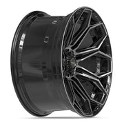 24x12 4P83 Gloss Black Brushed with Tinted Clear - 6x135 + 6x139.7 -44ET