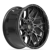 20x10 4PL28 Gloss Black Brushed with Tinted Clear - 6x135 + 6x139.7 -18ET