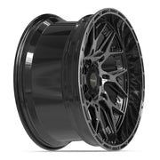 20x10 4PL28 Gloss Black Brushed with Tinted Clear - 6x135 + 6x139.7 -18ET