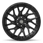 Set(4) 22x10 4PL28 Gloss Black - 6x135 &amp; 6x139.7 -18ET with 285/45r22 Bridgestone Dueler Alenza HL Tires