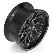 22x10 4PL28 Gloss Black Brushed with Tinted Clear - 6x135 + 6x139.7 -18ET