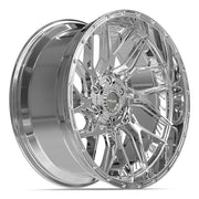 Set(4) 22x10 4PL28 Chrome - 6x135 &amp; 6x139.7 -18ET with 285/45r22 Sailun TerraMax RT Tires