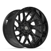 Set(4) 22x12 4PL28 Gloss Black - 6x135 &amp; 6x139.7 -44ET