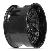 Set(4) 22x12 4PL28 Gloss Black - 6x135 &amp; 6x139.7 -44ET