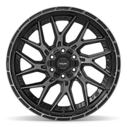 22x12 4PL28 Gloss Black Brushed with Tinted Clear - 6x135 + 6x139.7 -44ET