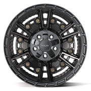 Set(5) 17x9 4PS01 Satin Black - 5x127 &amp; 5x139.7 -6ET with 265/70r17 Sailun TerraMax AT2 Tires &amp; TPMS