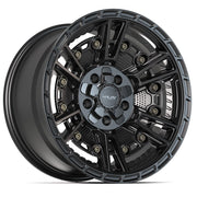 Set(4) 17x9 4PS01 Satin Black - 5x127 &amp; 5x139.7 -6ET with 33x12.50r17 TBB TS-57 RT Tires
