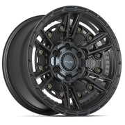 Set(4) 17x9 4PS01 Satin Black - 6x135 &amp; 6x139.7 -6ET with 33x12.50r17 Sailun TerraMax RT Tires