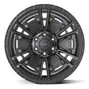 Set(4) 20x9 4PS01 Satin Black - 6x135 &amp; 6x139.7 -6ET with 275/55r20 TBB TS-37 AT Tires &amp; TPMS