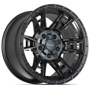 Set(5) 17x9 4PS20 Satin Black - 5x127 &amp; 5x139.7 -6ET with 33x12.50r17 TBB TS-57 RT Tires &amp; TPMS