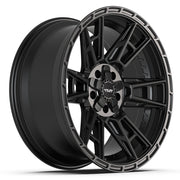 Set(5) 20x9 4PS20 Satin Black - 5x127 &amp; 5x139.7 -6ET with 275/55r20 Sailun TerraMax AT2 Tires