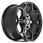 Set(4) 18x9 4PS26 Gloss Black Brushed with Tinted Clear - 6x135 &amp; 6x139.7 +18ET