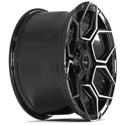 Set(4) 18x9 4PS26 Gloss Black Brushed with Tinted Clear - 6x135 &amp; 6x139.7 +18ET
