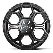 Set(4) 20x9 4PS26 Gloss Black Brushed with Tinted Clear - 5x127 &amp; 5x139.7 -6ET with 275/55r20 Sailun TerraMax AT2 Tires &amp; TPMS