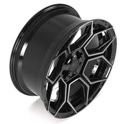 Set(4) 20x9 4PS26 Gloss Black Brushed with Tinted Clear - 5x127 &amp; 5x139.7 -6ET