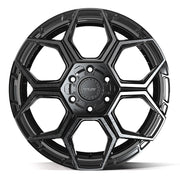 Set(4) 20x9 4PS26 Gloss Black Brushed with Tinted Clear - 6x135 &amp; 6x139.7 +18ET with 275/55r20 TBB TS-37 AT Tires