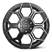 Set(4) 20x9 4PS26 Gloss Black Brushed with Tinted Clear - 6x135 &amp; 6x139.7 -6ET with 275/55r20 TBB TS-37 AT Tires