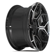 Set(4) 20x9 4PS26 Gloss Black Brushed with Tinted Clear - 6x135 &amp; 6x139.7 -6ET