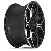 Set(4) 22x10 4PS26 Gloss Black Brushed with Tinted Clear - 6x135 &amp; 6x139.7 +24ET
