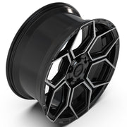 Set(4) 22x10 4PS26 Gloss Black Brushed with Tinted Clear - 6x135 &amp; 6x139.7 +24ET