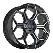 Set(4) 24x10 4PS26 Gloss Black Brushed with Tinted Clear - 6x135 &amp; 6x139.7 +24ET with 295/35r24 Sailun Atrezzo SVR LX+ Tires &amp; TPMS