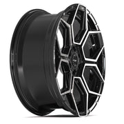 24x10 4PS26 Gloss Black Brushed with Tinted Clear - 6x135 + 6x139.7 +24ET