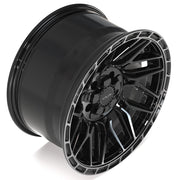 Set(4) 17x9 4PS28 Gloss Black Brushed with Tinted Clear - 5x127 &amp; 5x139.7 -6ET