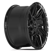 Set(4) 17x9 4PS28 Gloss Black Brushed with Tinted Clear - 6x135 &amp; 6x139.7 +18ET