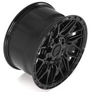 Set(4) 17x9 4PS28 Gloss Black Brushed with Tinted Clear - 6x135 &amp; 6x139.7 +18ET