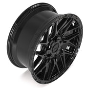 Set(4) 20x9 4PS28 Gloss Black Brushed with Tinted Clear - 6x135 &amp; 6x139.7 +18ET