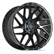 22x10 4PS28 Gloss Black Brushed with Tinted Clear - 6x135 + 6x139.7 +0ET